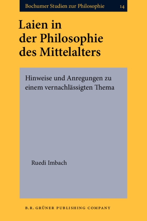 Laien in der Philosophie des Mittelalters (e-bog) af Ruedi Imbach, Imbach