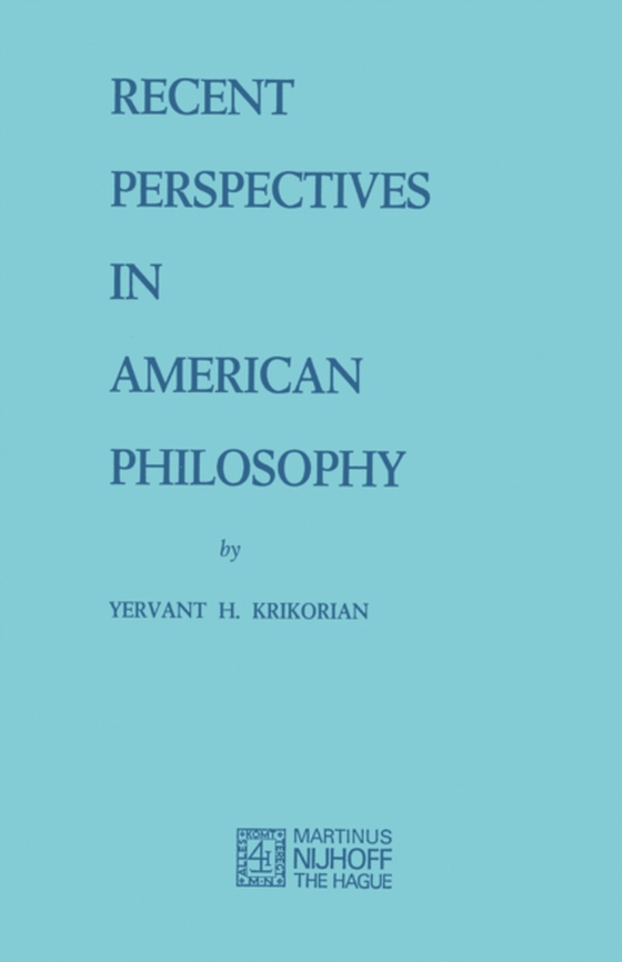 Recent Perspectives in American Philosophy (e-bog) af Krikorian, Y.H.