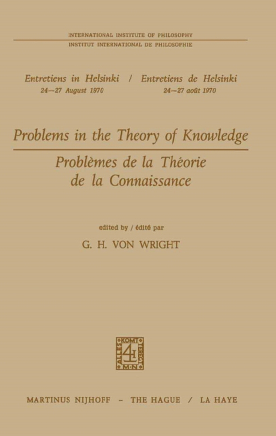 Problems in the Theory of Knowledge / Problemes de la theorie de la connaissance (e-bog) af -