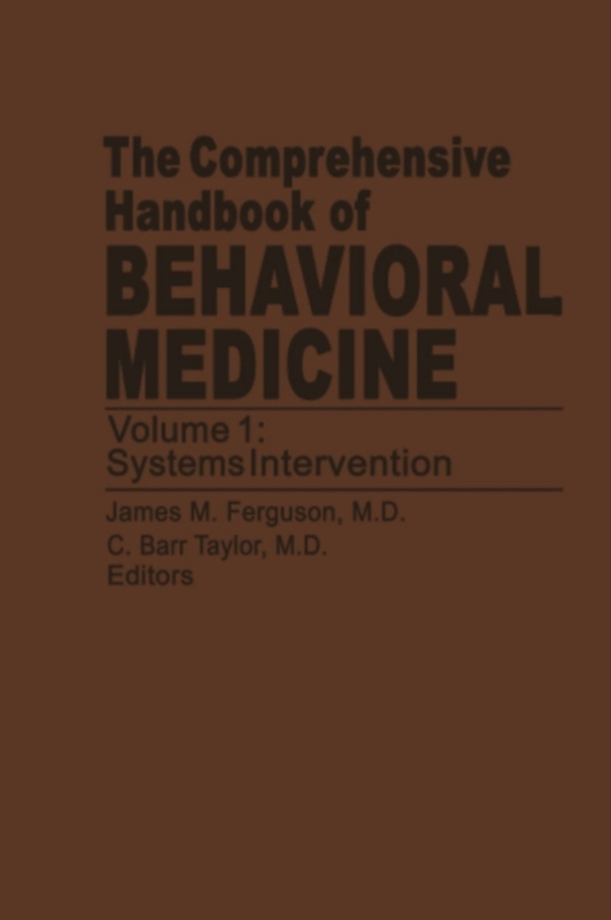 Comprehensive Handbook of Behavioral Medicine