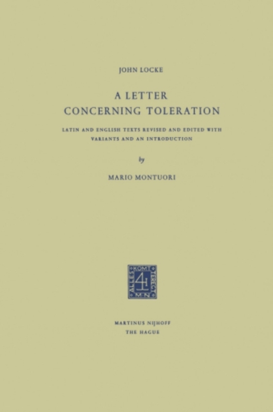 Letter Concerning Toleration (e-bog) af Locke, John