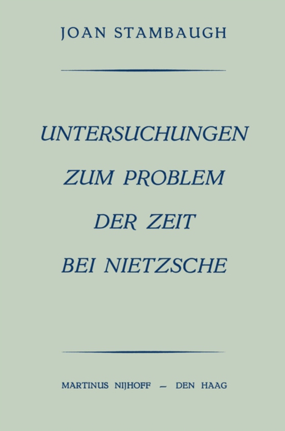 Untersuchungen Zum Problem der Zeit bei Nietzsche (e-bog) af Stambaugh, Joan