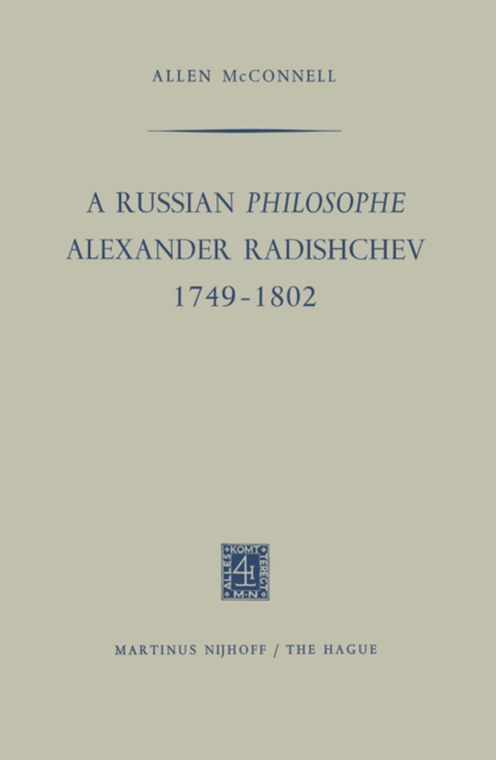 Russian Philosophe Alexander Radishchev (e-bog) af Mcconnell, Allen