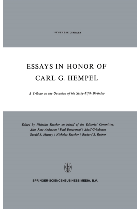 Essays in Honor of Carl G. Hempel (e-bog) af -