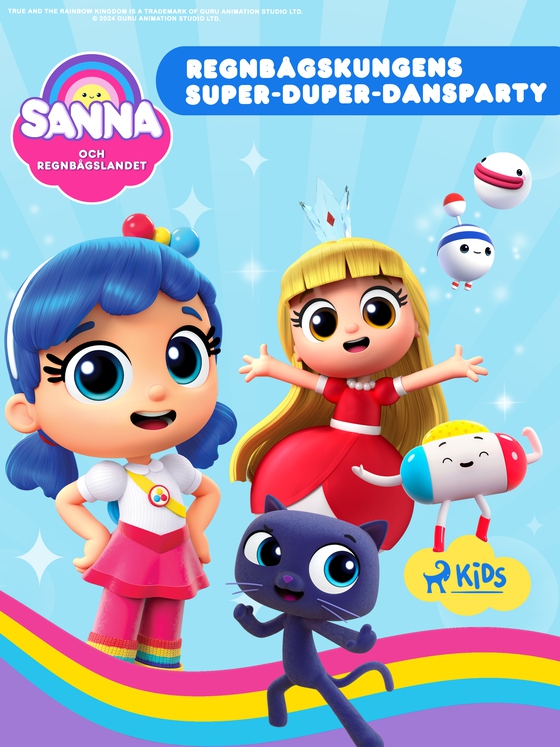 Sanna och Regnbågslandet – Regnbågskungens Super–Duper–Dansparty (e-bog) af Guru Studio