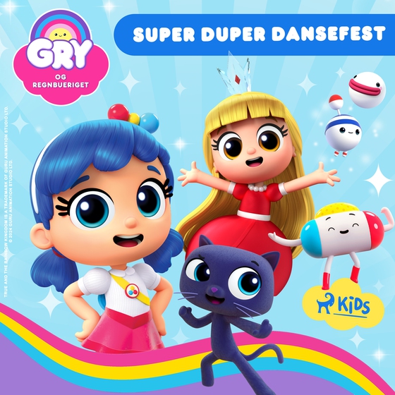 Gry og Regnbueriget: Super duper dansefest (lydbog) af Guru Studio