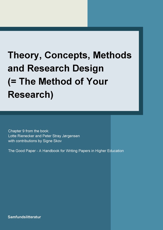 Theory, concepts, methods and research design (= the method of your research) (e-bog) af Lotte Rienecker