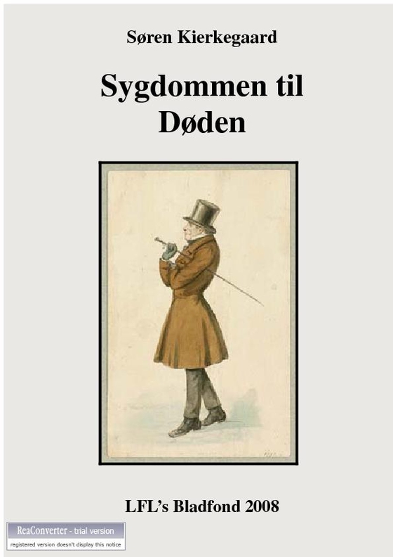 Sygdommen til døden (e-bog) af Søren Kierkegaard