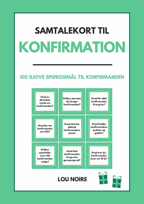 Samtalekort til konfirmation - grøn