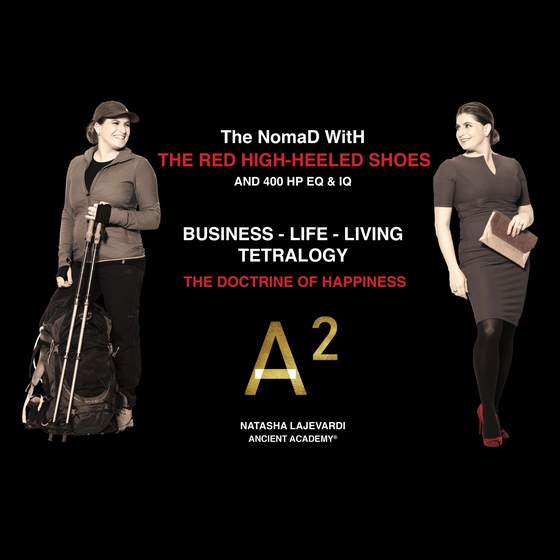 The NomaD WitH THE RED HIGH-HEELED SHOES AND 400 HP EQ & IQ - BUSINESS - LIFE - LIVING, TETRALOGY, THE DOCTRINE OF HAPPINESS (lydbog) af Natasha Lajevardi