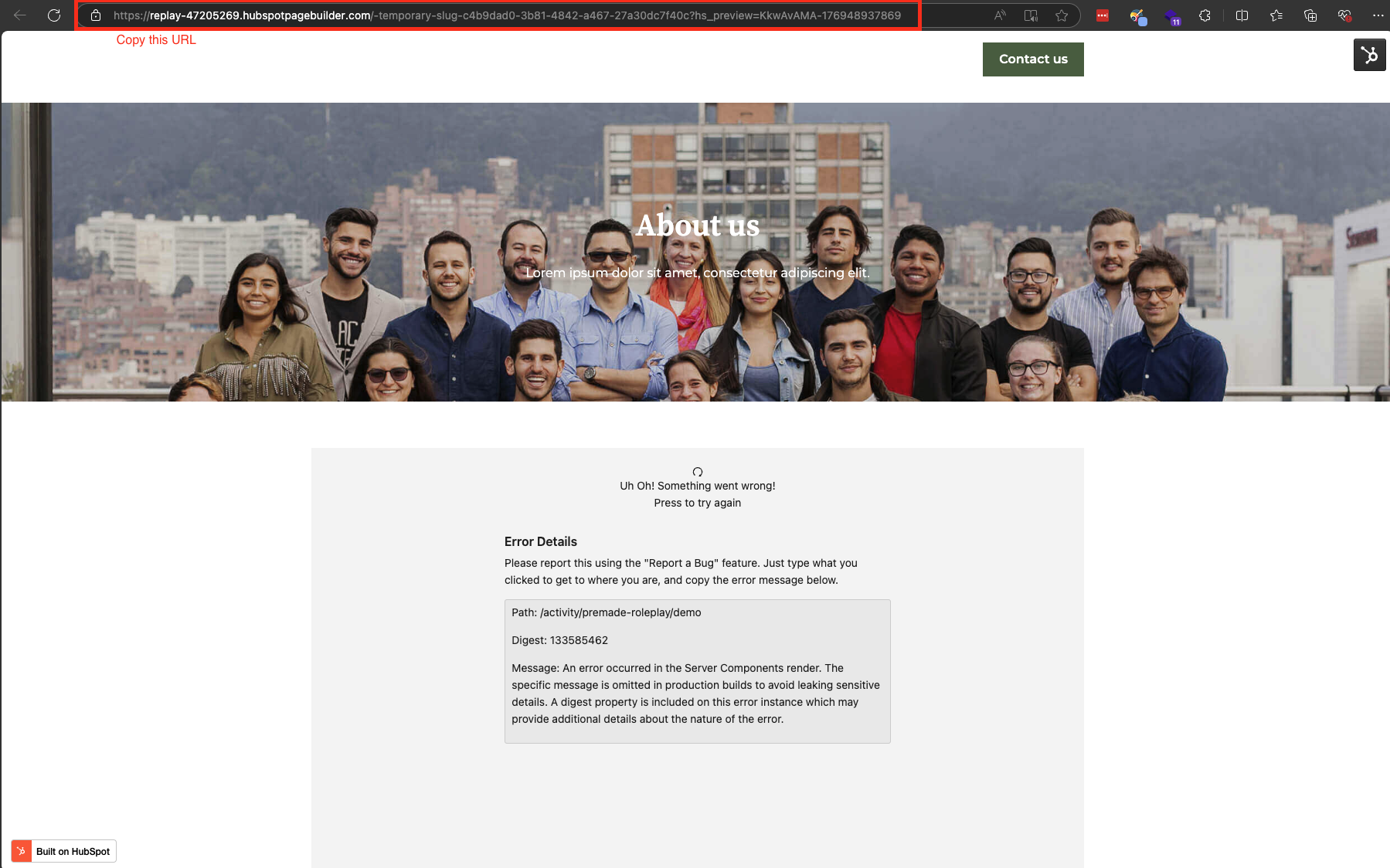 Copy the URL after clicking 'Open in New Tab'