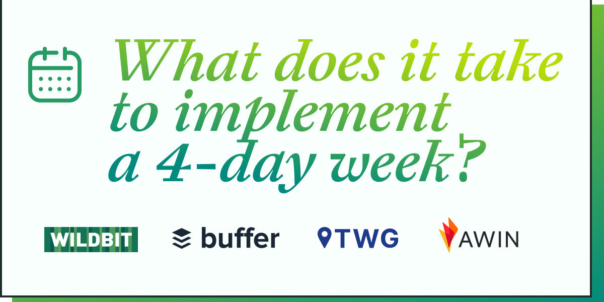 People-First webinar: Implementing the 4-day workweek