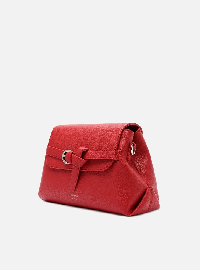Bolsa Couro Vermelha Média 3