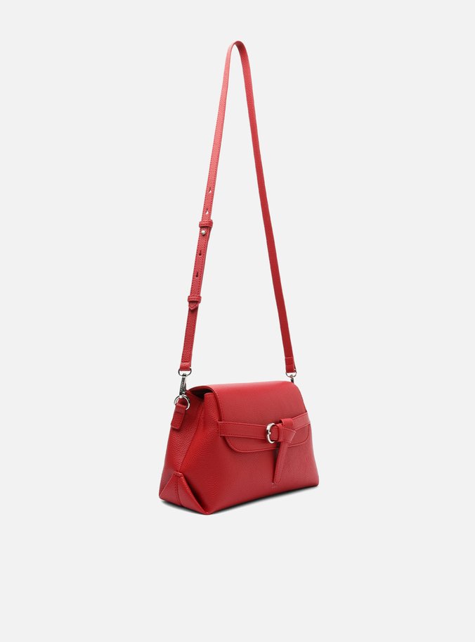 Bolsa Couro Vermelha Média 2