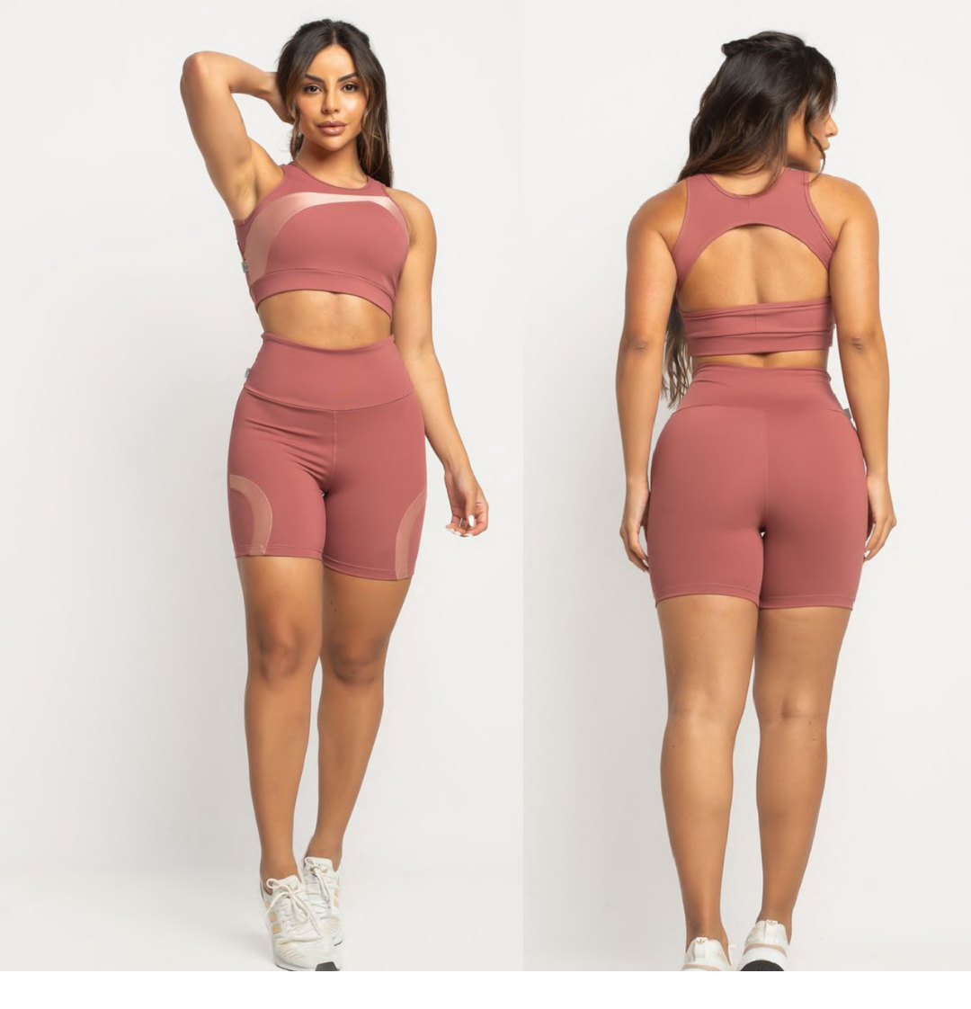 CONJUNTO SHORT TEA ROSE 1