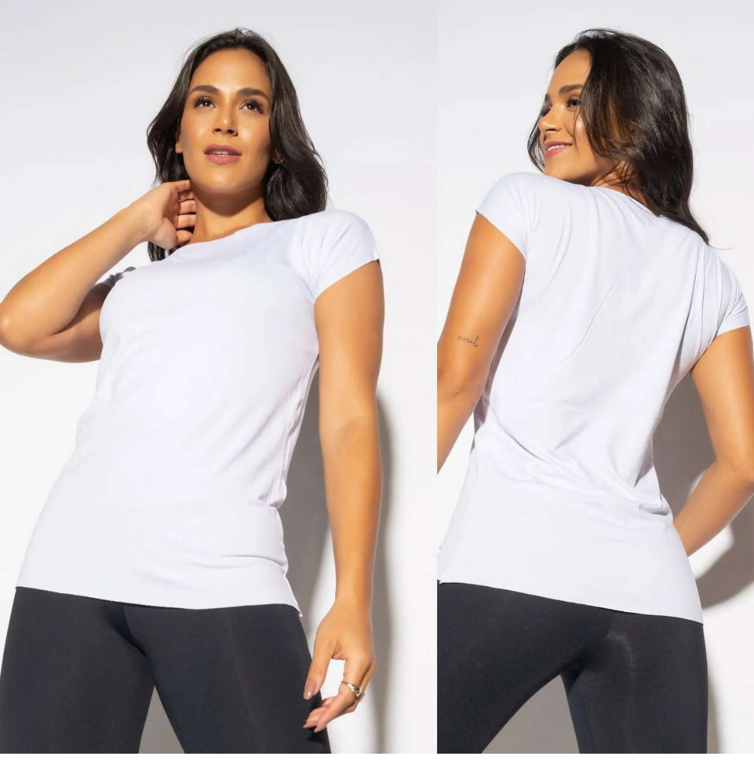BLUSA BRANCA MANGA CURTA 1