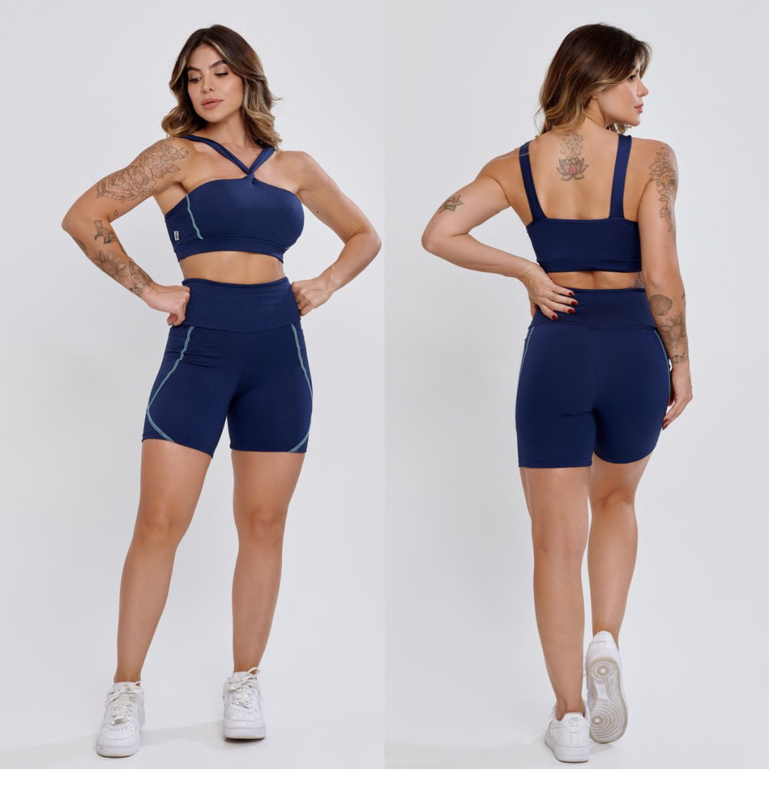 CONJUNTO SHORT AZUL EGÍPCIO 1
