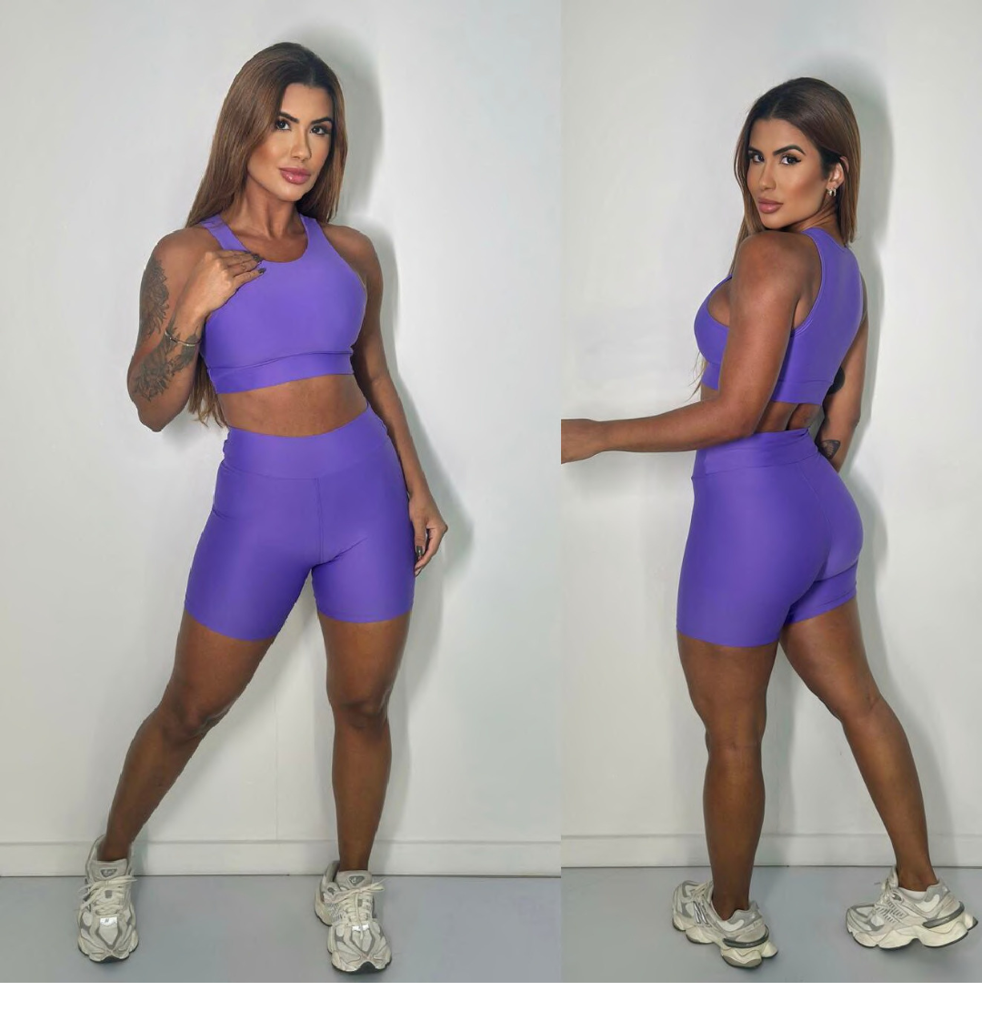 CONJUNTO SHORT LILAS 1