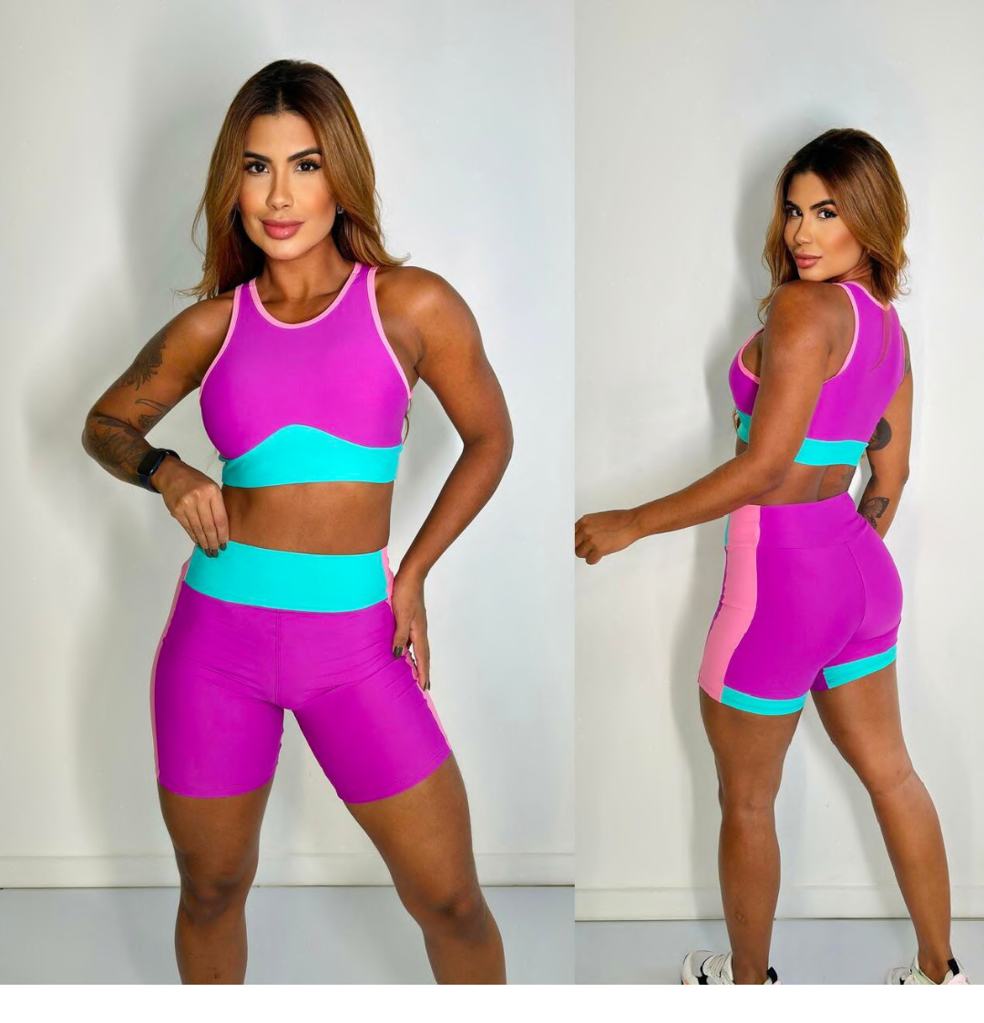 CONJUNTO SHORT VIOLETA 1