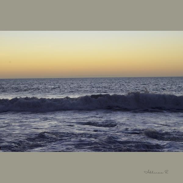 Crashing Waves at Sunset - Waves Photography
