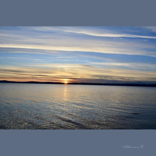 Serene Sunset Over Water - Landscape in Settle