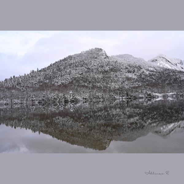 Snowy Mountain Reflected - Winter Photography