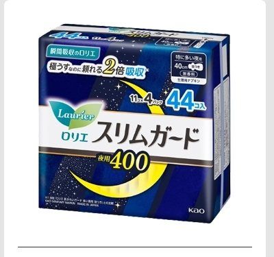 ロリエ スリムガード 特に多い夜用 40cm 羽つき 11個×4パック