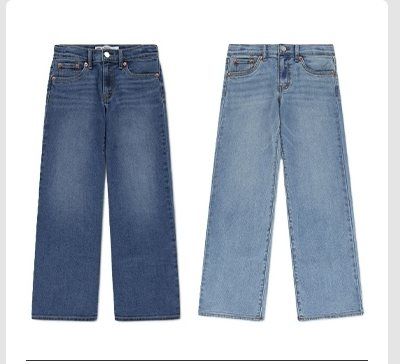 LEVI'S ガールズ ワイドレッグ ジーンズ 米国サイズ 10-16