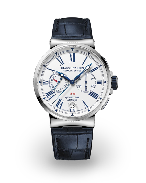 Ulysse Nardin Marine Chronograph Annual Calendar 43 Steel White
