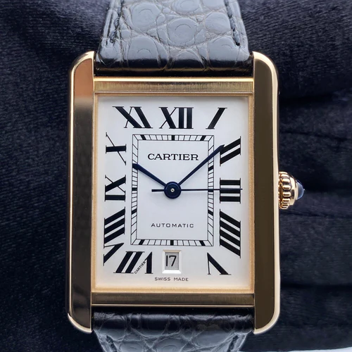 Cartier Tank Solo XL Automatic 18kt Pink Gold Men's Watch W5200026