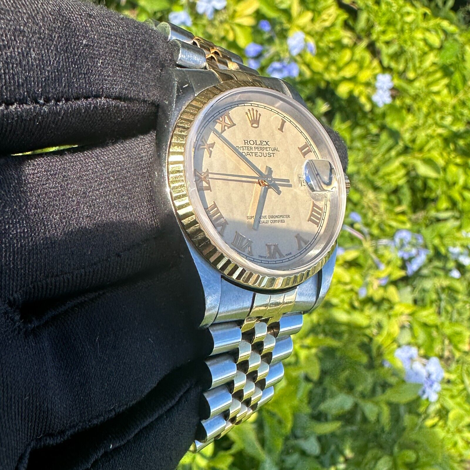 Rolex Datejust 16233 36mm Black Dial with Two Tone Jubilee Bracelet