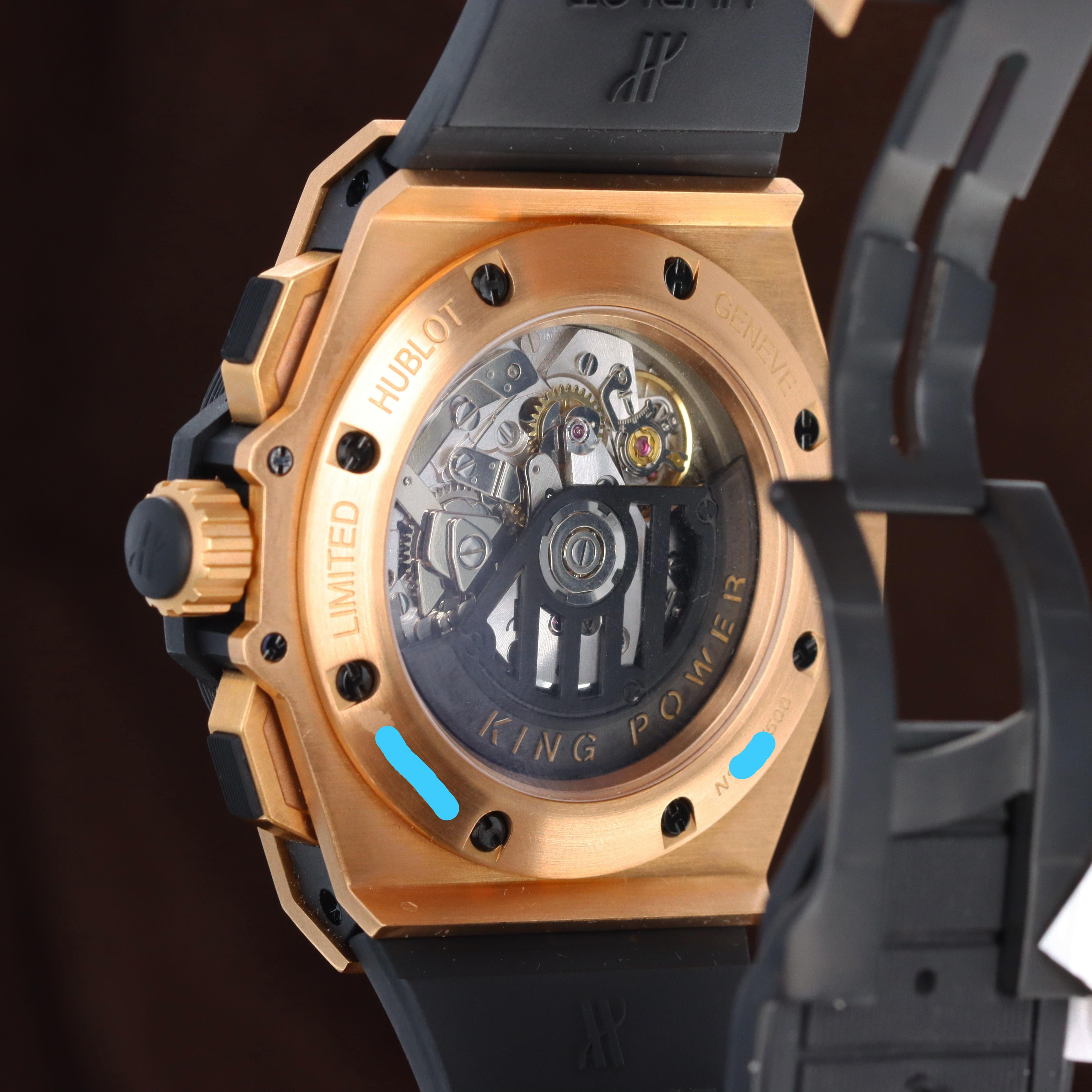 Hublot King Power 48 Rose Gold Ceramic Black Strap Limited