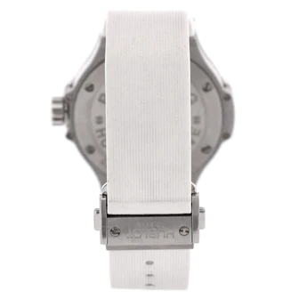 Hublot Big Bang 38mm Stainless Steel Diamonds White Rubber Ladies Watch, 361.SE.2010.RW.1704