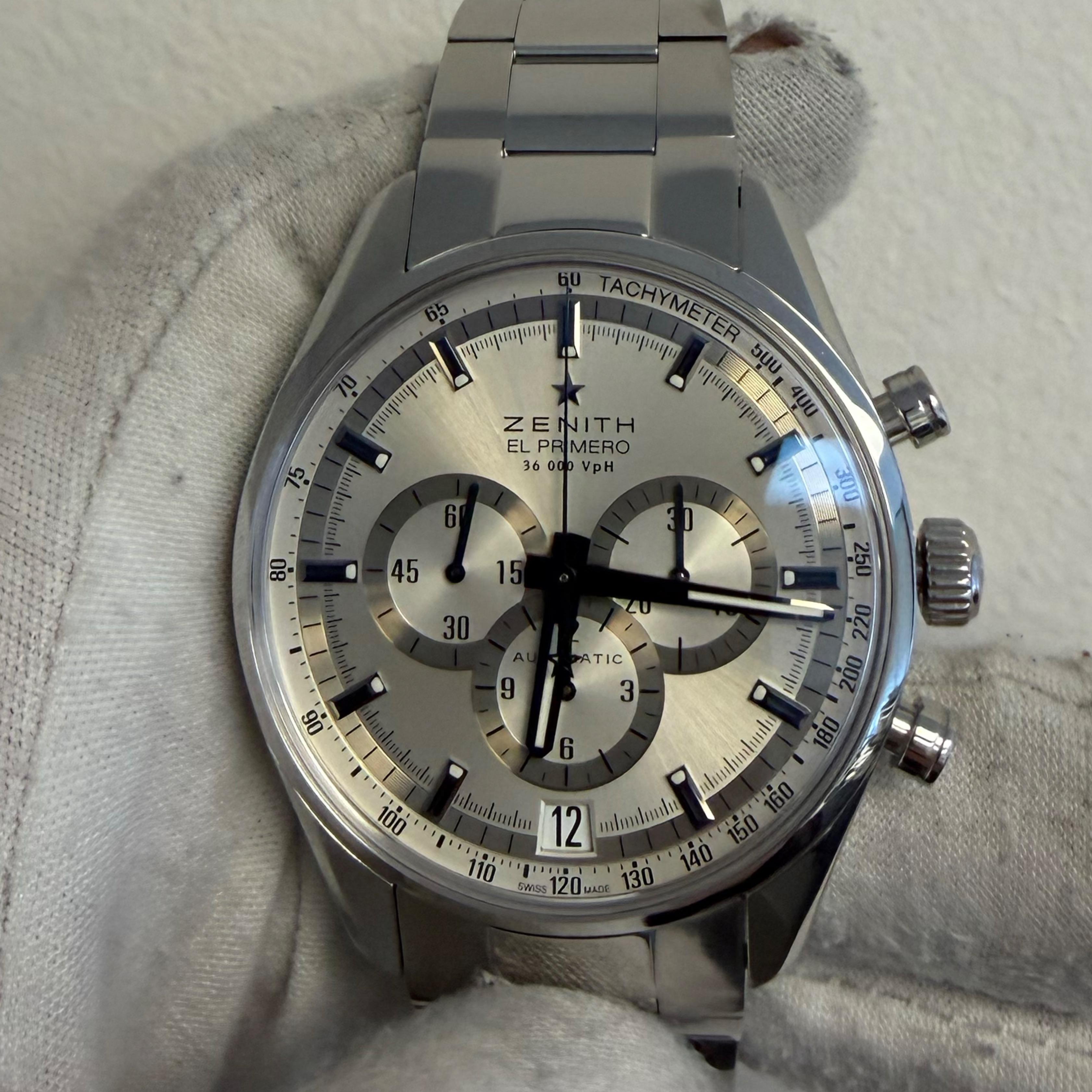 Zenith El Primero 36000 Chronomaster 42 / Steel / Silvered / Strap