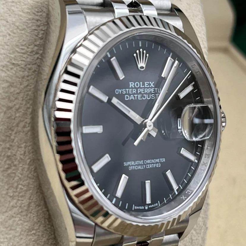 Rolex Datejust 36 Fluted / Black / Jubilee 126234-0015