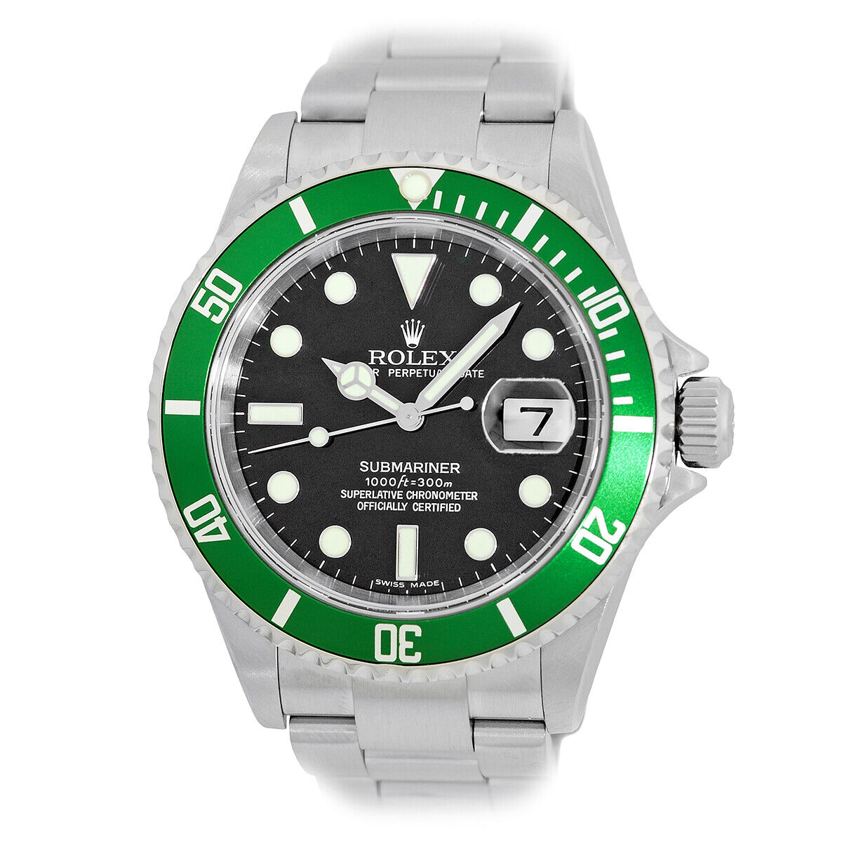 Pre-Owned Rolex Submariner Kermit 16610LV Mark VI Circa 2005-2006