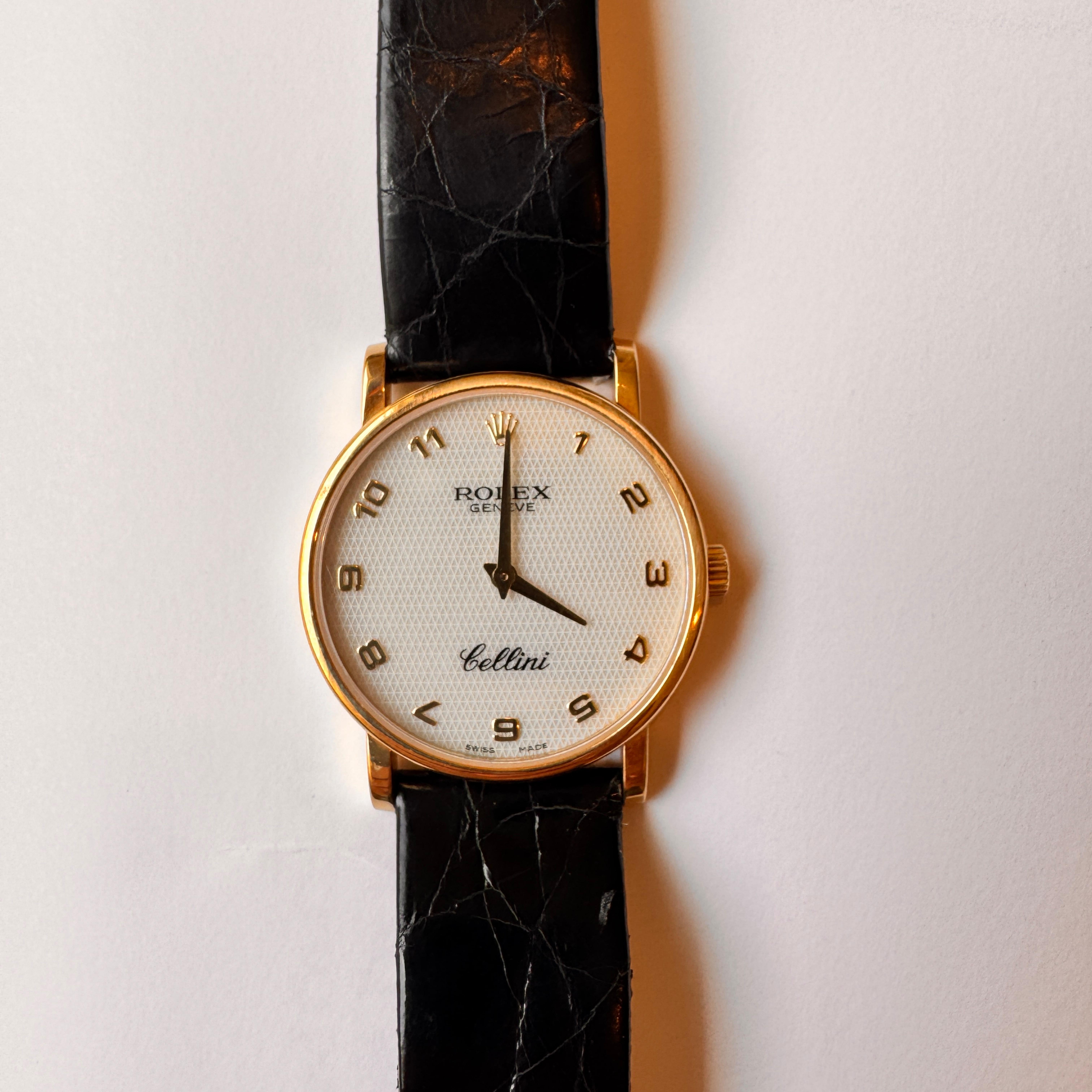 Rolex Cellini Yellow Gold MOP Arabic Strap 5115 Watches - Main Image