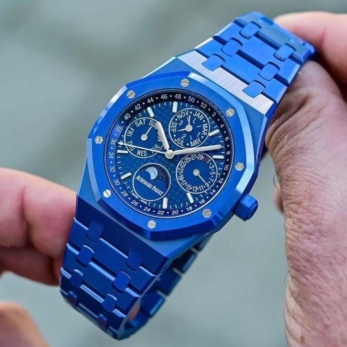 Audemars Piguet Royal Oak 26579CS Perpetual Calendar Blue Ceramic