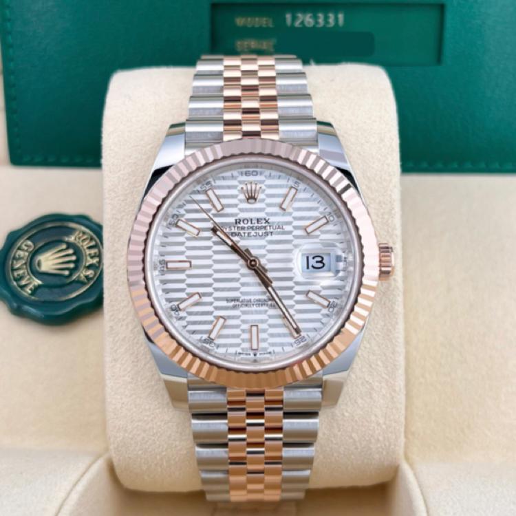 Rolex - Unworn Two Tone Rose Gold Silver Motif Datejust 126231