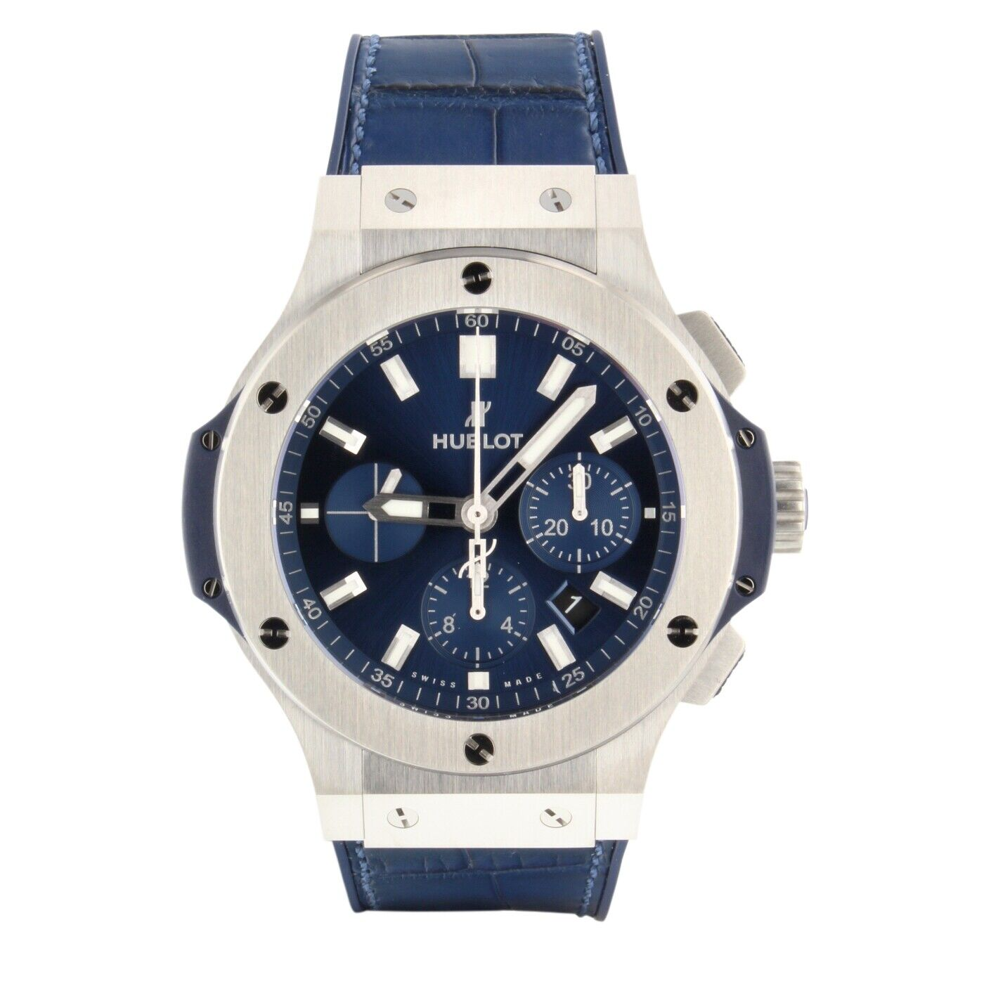 Hublot Big Bang 44 Original Steel Blue 2022 Complete Boxes Papers 301.SX.7170.RX