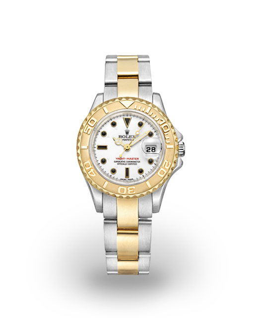 Rolex Yacht-Master 29 Two-Tone White 169623 Watches Bezel