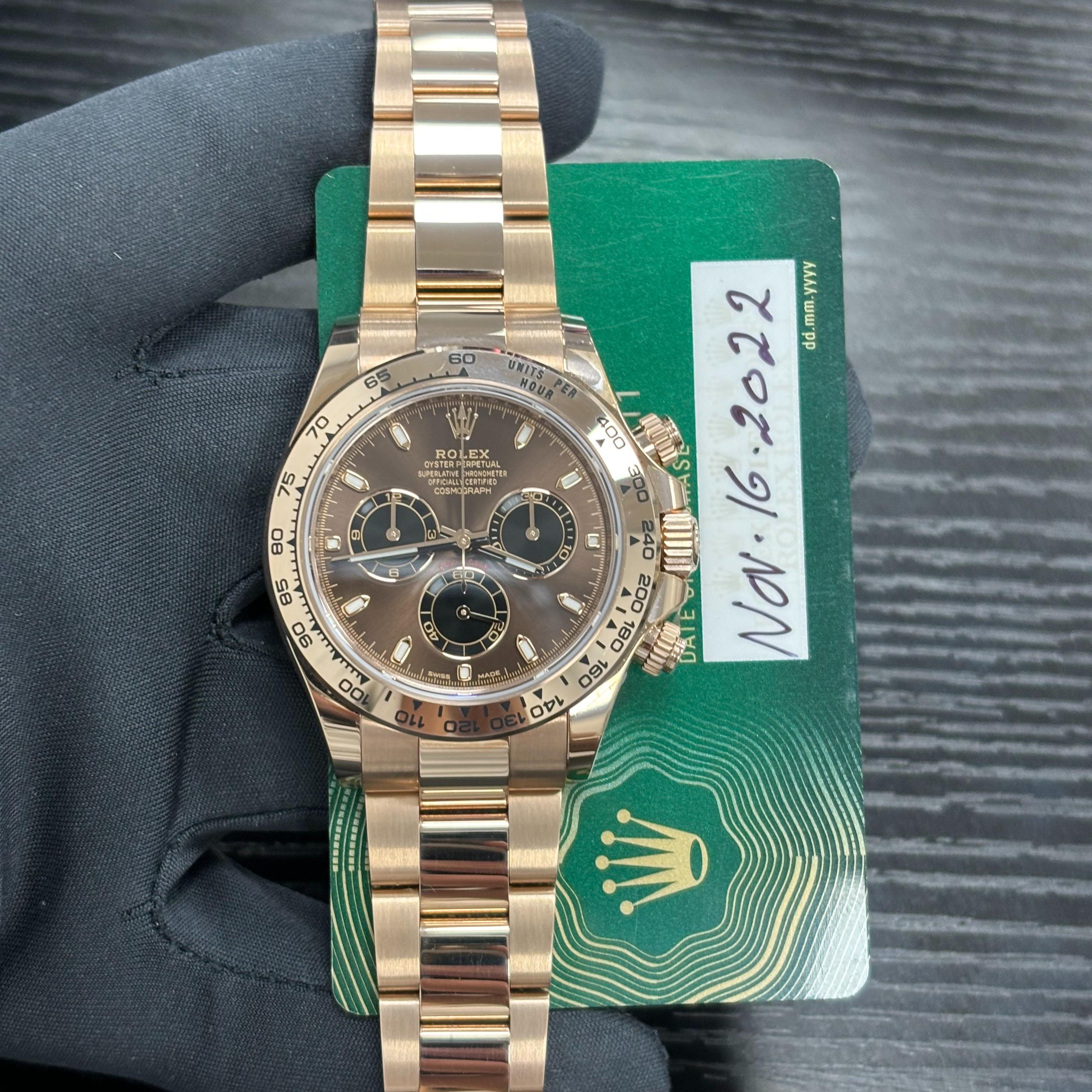 コラントッテ Rolex Daytona Rose Gold / Chocolate 116505-0013 Watches | Bezel