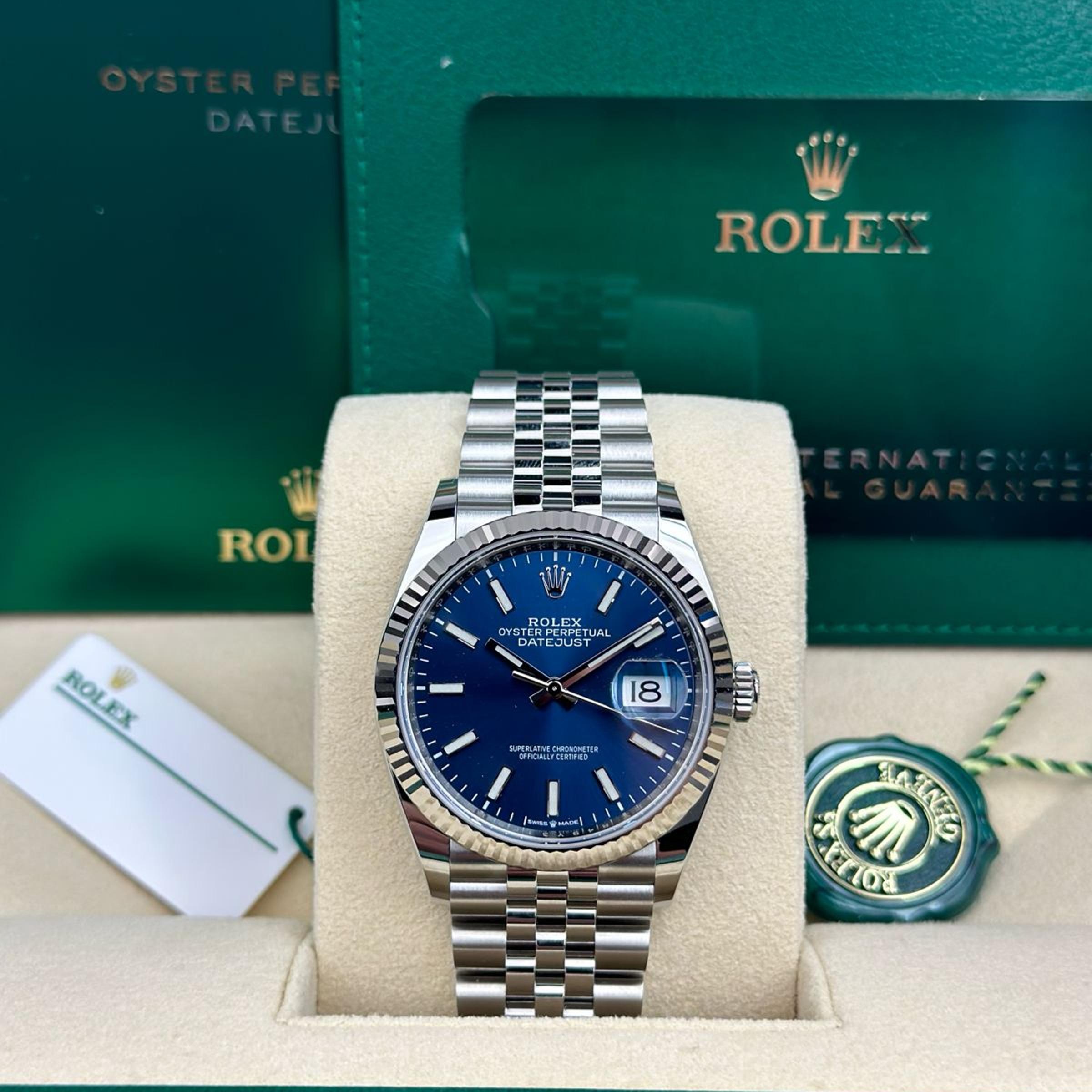 みっちゃん R Rolex Datejust 36 White Gold/Steel Silver Roman Diamond VIIX