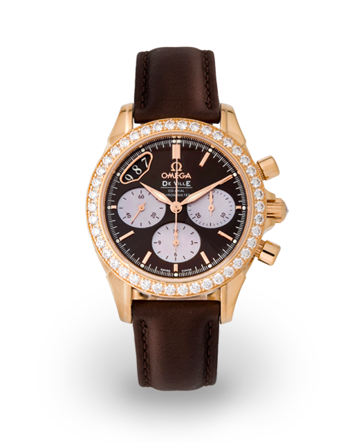 Omega De Ville Co-Axial Chronograph 35 Rose Gold / Diamond-Set