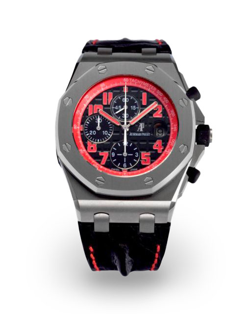 ロイヤルミスティークブラック&レッド Audemars Piguet Royal Oak Offshore Chronograph 42 Titanium
