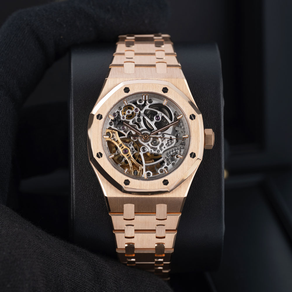 Audemars Piguet Royal Oak - 37mm Skeleton Rose Gold - Double Balance Wheel Openworked -Preowned (Ref#15467OR.OO.1256OR.01)