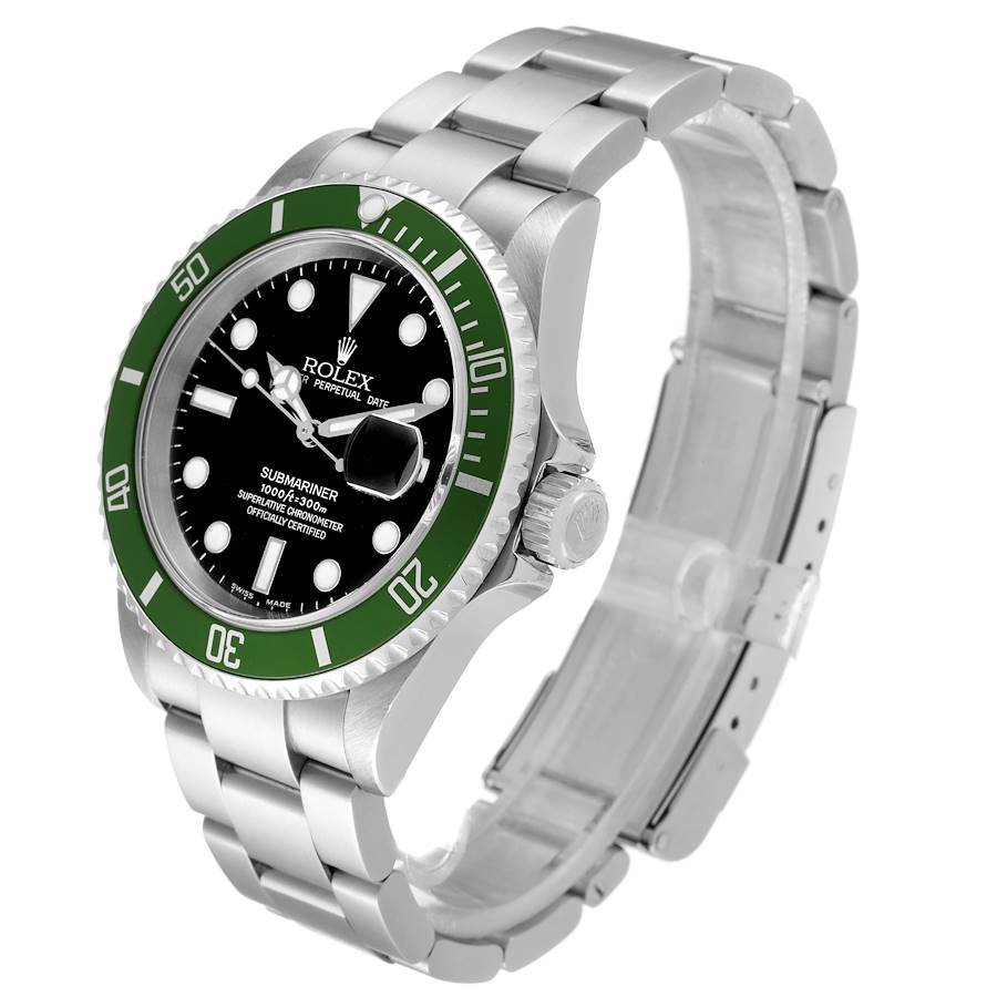 Rolex Submariner 16610LV Green 50th Anniversary Black Date Stainless Steel