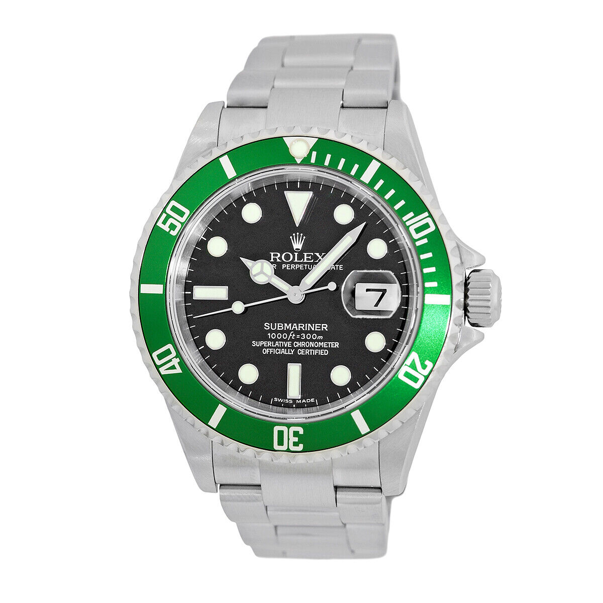 Pre-Owned Rolex Submariner Kermit 16610LV Mark VI Circa 2005-2006