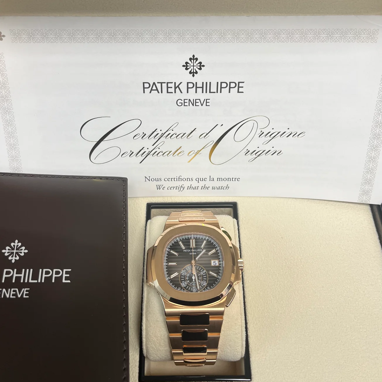 Patek Philippe Nautilus Rose Gold Chronograph New 2022 5980R-001-Patek Phillippe Watches.Patek Philippe