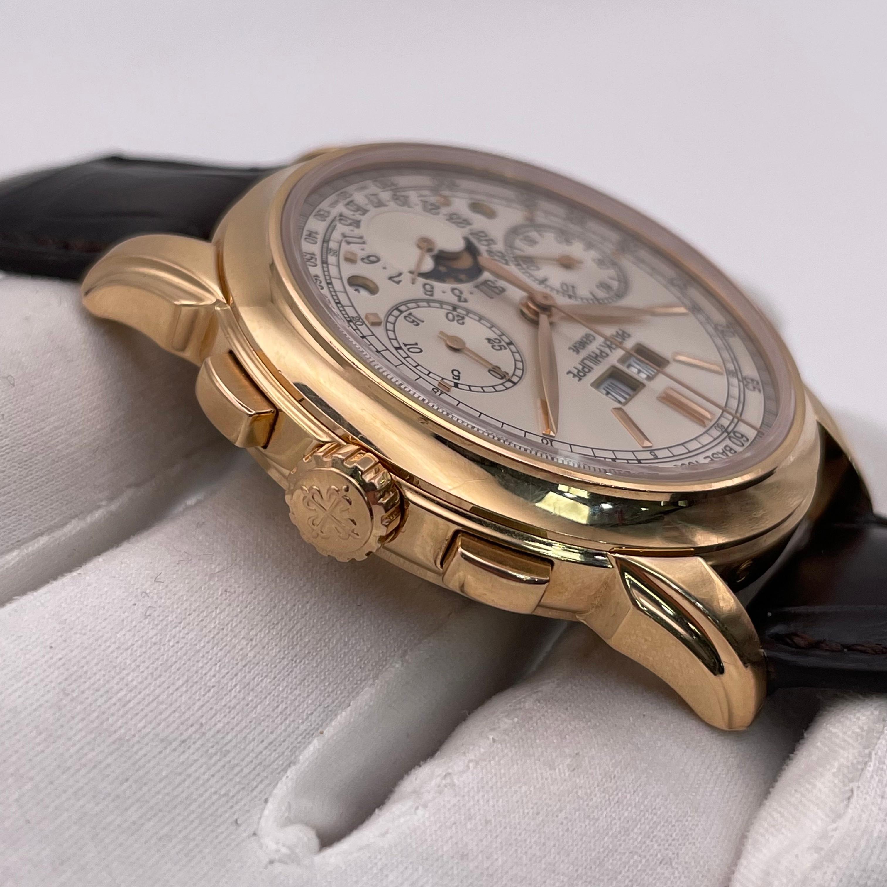 Patek Philippe Perpetual Calendar Chronograph Rose Gold Silvered